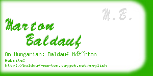 marton baldauf business card